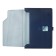 Organizer on the rings of A6+, 80 sheets, leatherette, with a stream, a line, with a handle, in a gift box, blue