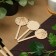 Garden signs for marking, 12 cm, set 8 pcs., Wood, Tomato, Greengo