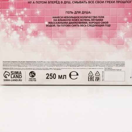 Gift set of cosmetics “Be the queen!”, Shower gel 250 ml and diary, pure happiness-7