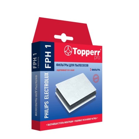 Topperr FPH1 filter set for Philips vacuum cleaners, Electrolux