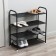 Metal shoe LadOM, 4 tiers, 60 × 27 × 64 cm, black color