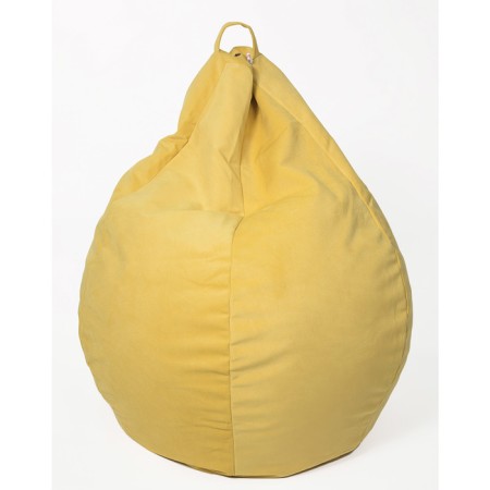 Mear-bag “Pear” is small, diameter 70 cm, height 90 cm, lemon color, velor-2
