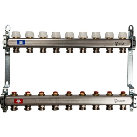 Collector Group Stout SMS 0922 000009, 1 "x3/4", 9 outputs, without consumables, stainless steel steel