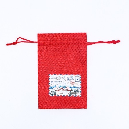 Gift bag with thermal monklake, 10 x 14 cm, red-2