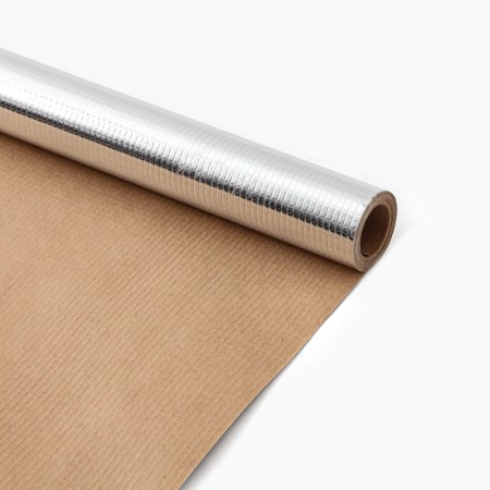 Aluminum foil on the craft paper 1x12 m, (12 m2 in roll)