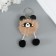 Fluffy on the ring "Panda Modnik" brown 9x6x6 cm