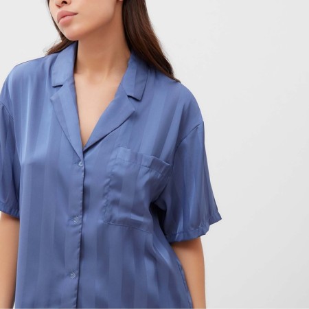 Female pajamas (shirt and shorts) KAFTAN "strip" size 40-42, blue-2