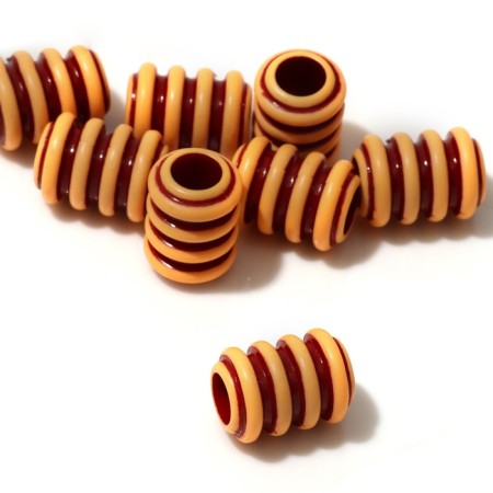 Busina "Spiral", 1.4 × 1 × 1 cm, set 10 pcs., Brown color-1