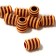 Busina "Spiral", 1.4 × 1 × 1 cm, set 10 pcs., Brown color