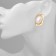 Earrings with pearls "atmosphere" rectangle, white color in gold