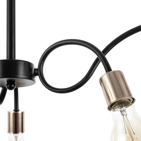 Ripley chandelier 6he27 40W black and gold 55x55x40 cm-8