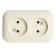 2-seater socket without grounding contact, 250V, 16A, IP20, PST16-30-20 (RA 16-237-BZ), SL 1022741