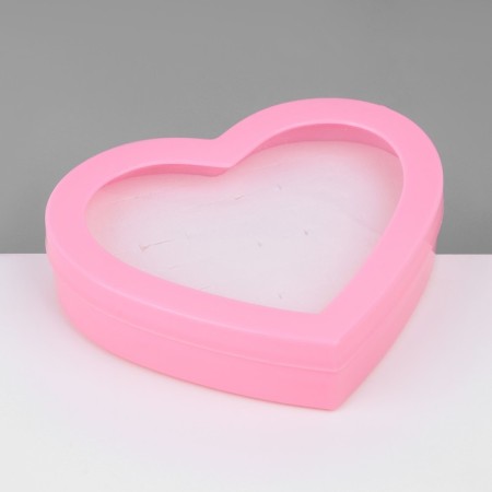 Organizer for jewelry "Casket Heart" 36 seats, plastic, 14 × 15.5 × 2 cm, pink color-3