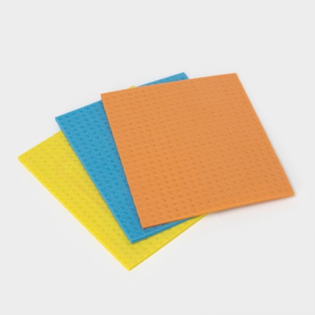 Cellulose napkins spongy shares, cleaning rags, 15 × 17 cm, 3 pcs-2