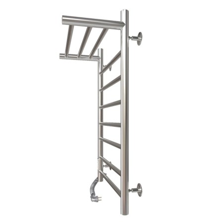 The electric heated towelputor "Sanprise" Aurora P8, 500x800 mm, with a shelf, left, chrome-4