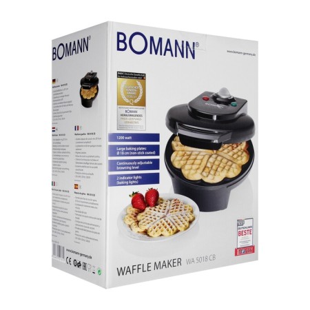 Electric Wafer Bomann Wa 5018 CB, 1200 W, Belgian waffles, black-2