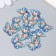 Decor for creativity Plastic "Butterfly with gold points" Blue 1.5x2.3 cm