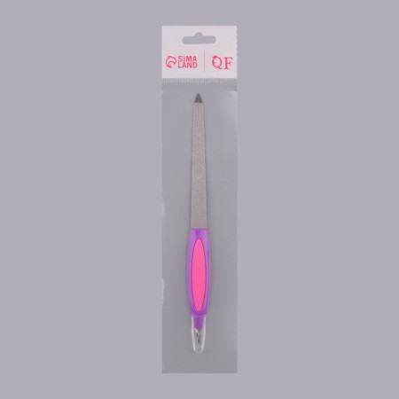 Metal peel-trimmer for nails, rubberized handle, with a protective cap, 19 cm, color mix-5