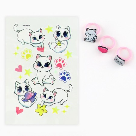 Ring 3 pcs with a tattoo "Be the most beautiful" 8 x 12 cm-1