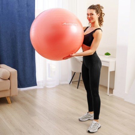 Fitball ONLYTOP, D = 85 cm, 1400 g, anti -wings, Orange color-8