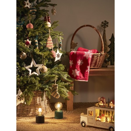 Плед с новогодним рисунком Fluffy snowflakes New year Essential, размер 130х180 см-3