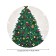 The tablecloth "Elepera Christmas tree", round, oxford, elastic band, size 140x140 cm, diameter 105-120 cm