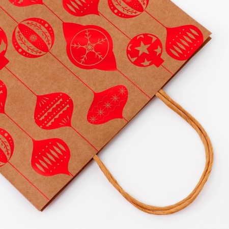 Tissing craft package, round handle, "Christmas tree toys" 33 x 25 x 12 cm, 120 g-2