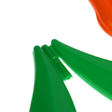 Decorative fence, 30 × 225 cm, 5 sections, plastic, orange flower, "tulip"-10