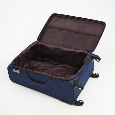 Big suitcase 28 ", lightning department, code castle, 4 wheels, 2 outer pockets, blue color-8