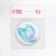 Folding mirror "unicorns", d = 7.5 cm, white/turquoise color