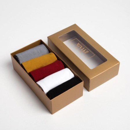 Set of male male minku "plain", 5 pairs, size 40-41 (27 cm)