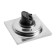 Zein gap, 100x100 mm, vertical, d = 32 mm, stainless steel, chrome