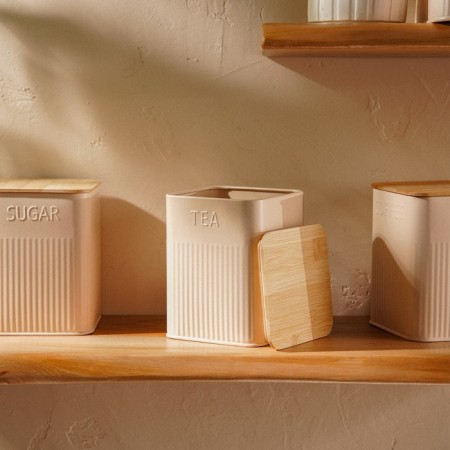 Bank for storage-breaking products "San Lorenzo", 10 × 13 cm, pink color, with a bamboo lid-6