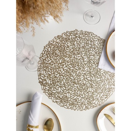 Serving napkin on the table "Manifik", d = 38 cm, gold color-5