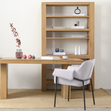 Aline chair, 550 × 700 × 830 mm, Shenill, light gray color-15