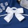 Hair elastic band "Schoolgirl" Bang Double with lace, D-11 cm, white