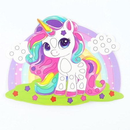Mosaic sticker with uniform stickers and magnet "Fabulous Unicorn"-2