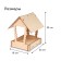 Do -it -yourself feeder from the HDF for birds "House with logs", 23 × 18 × 22 cm, Greengo
