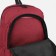 A backpack with a zipper, "saxi", an outer pocket, burgundy color