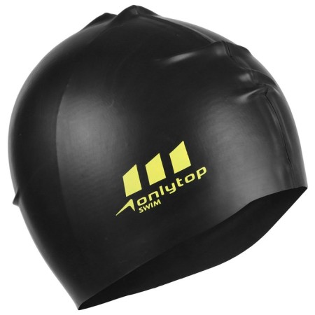 Hat of swimming adult Onlytop, silicone, girth 54-60 cm, black color-8