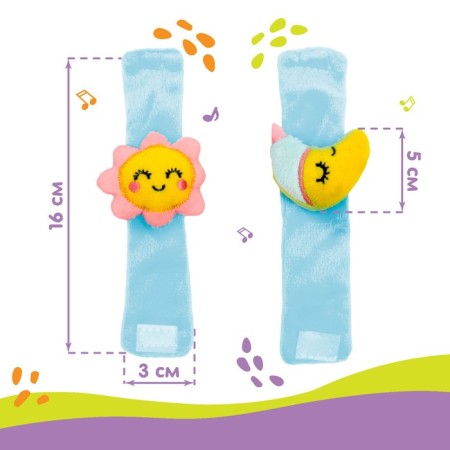 A rattle - a bracelet developing a "happy baby", a set of 2 pcs.-3