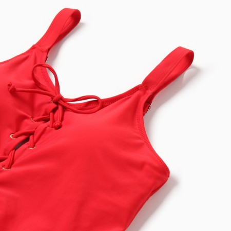 Swimsuit Asselled female minku color red, size 42-5