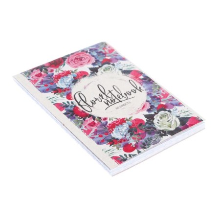 Notepad A7, 40 sheets on the paper clip "Flowers", mix-2