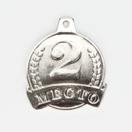 Prize medal 054 diam 4.5 cm. 2 place. Color ser. Without a tape-2