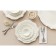 Porcelain dining porcelain Magistro "Flower", D = 25 cm, white color
