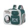 A backpack for carrying cats and dogs, transparent, 40 x 30 x 26 cm, gray-green