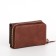 Women's wallet on the button, the color of beige-brown
