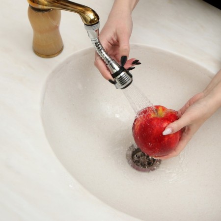Zein aerator, stream adjustment, on a flexible hose, 140 mm, universal, plastic-10