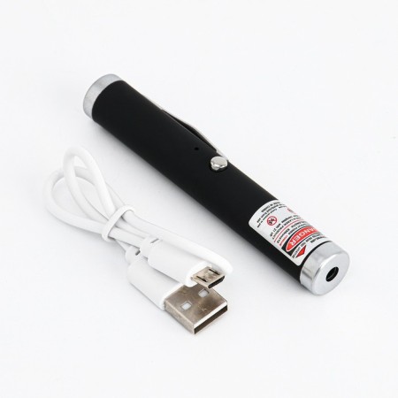 Laser pointer 650 nm, 500 mAh, range 1 km, microUSB, red beam-1
