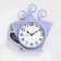 Watching clock, series: kitchen, "cup of coffee", smooth move, 30 x 28.5 cm, dial 16 cm